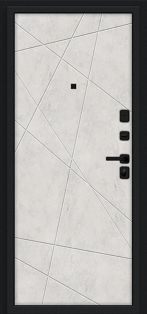 Входная дверь Граффити-5/SBlack Букле черное/Look Art BR6186 внутренняя сторона