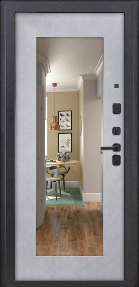 Входная дверь ДвериПРО Термо серебро ФЛЗ-603 Бетон снежный DPRO226407 внутренняя сторона