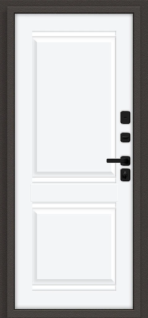 Входная дверь Thermo Некст МФ/SBlack Старк шоколад/White Silk BR6219