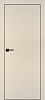 Межкомнатная дверь PX-1 черная кромка с 4-х ст. Бежевый матовый